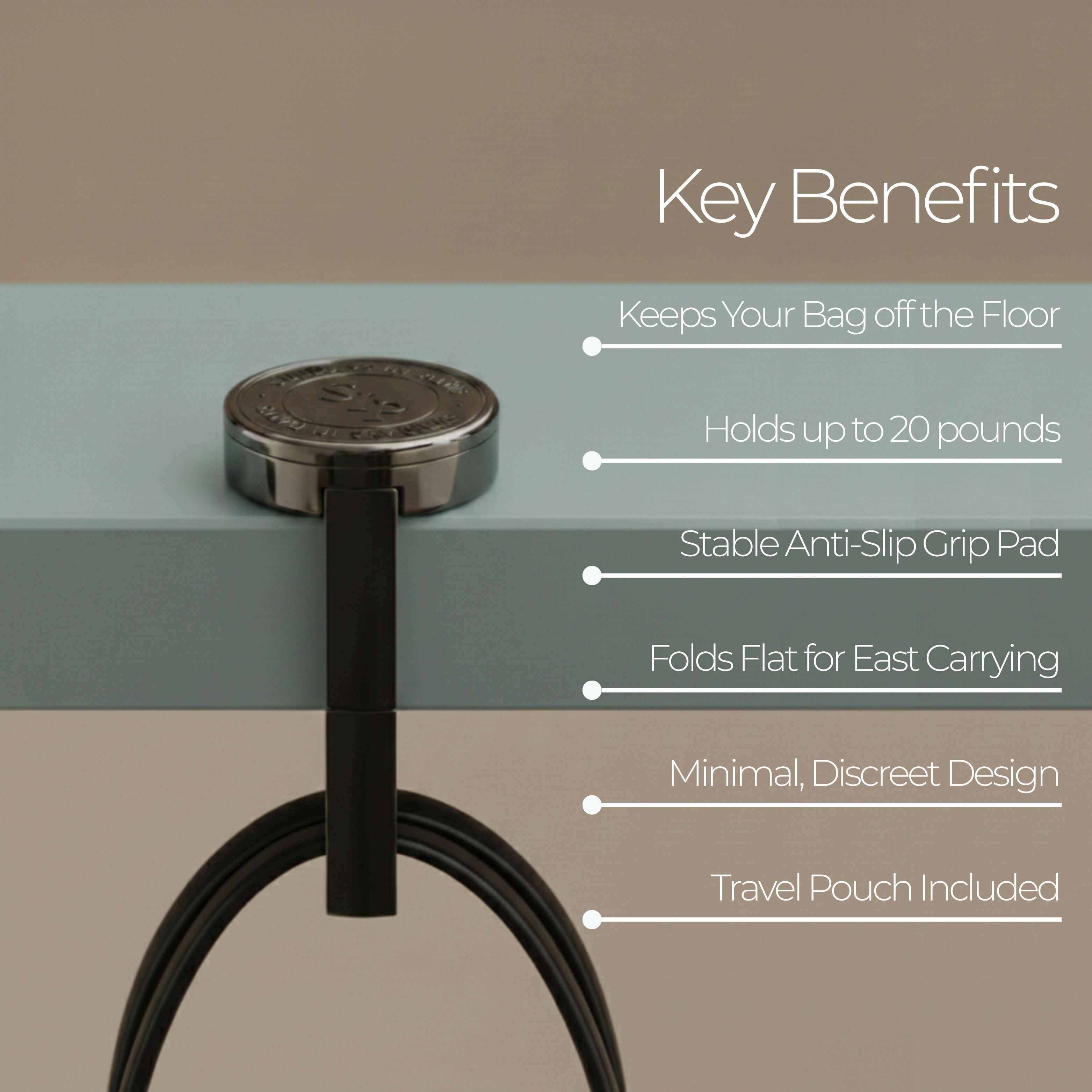 le noir - black purse hook